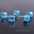 factory supply cube unsmooth glass beads 6*6 mm